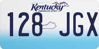 KY license plate 128JGX