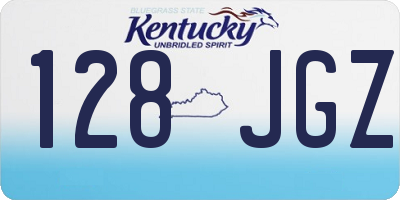 KY license plate 128JGZ