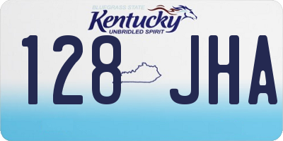 KY license plate 128JHA