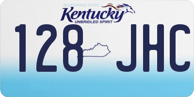KY license plate 128JHC