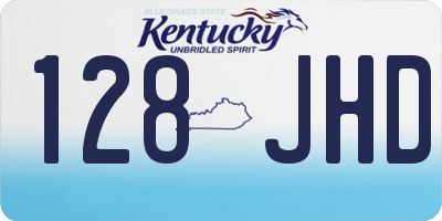 KY license plate 128JHD