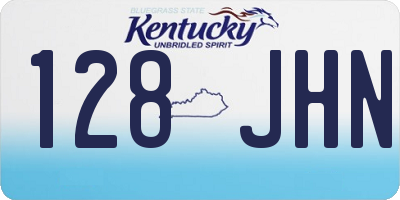 KY license plate 128JHN