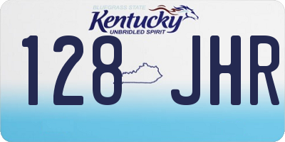 KY license plate 128JHR