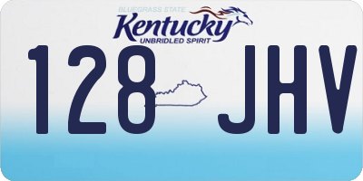KY license plate 128JHV