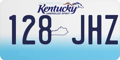 KY license plate 128JHZ