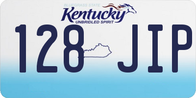 KY license plate 128JIP