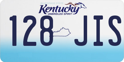KY license plate 128JIS