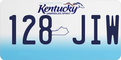 KY license plate 128JIW