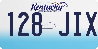 KY license plate 128JIX