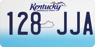 KY license plate 128JJA
