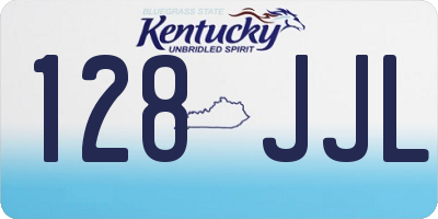 KY license plate 128JJL