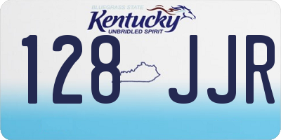 KY license plate 128JJR