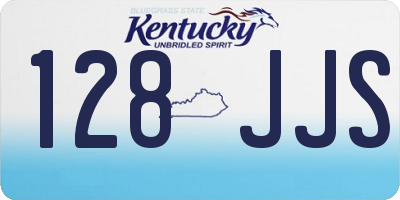 KY license plate 128JJS
