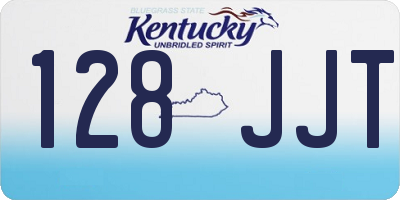 KY license plate 128JJT