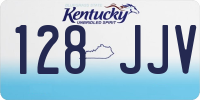 KY license plate 128JJV
