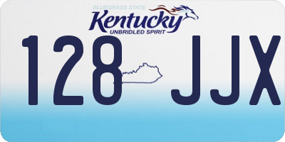 KY license plate 128JJX