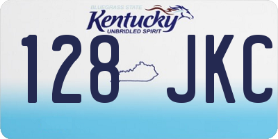 KY license plate 128JKC