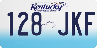 KY license plate 128JKF
