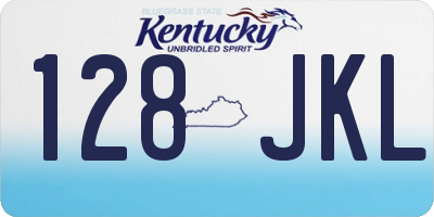 KY license plate 128JKL