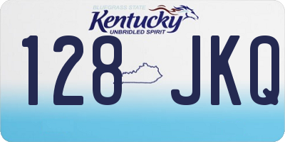 KY license plate 128JKQ