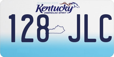 KY license plate 128JLC