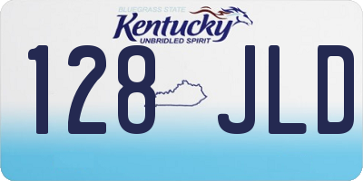 KY license plate 128JLD