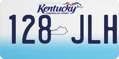 KY license plate 128JLH