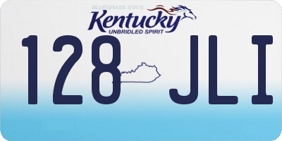KY license plate 128JLI