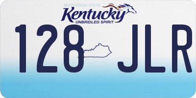 KY license plate 128JLR