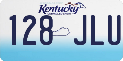 KY license plate 128JLU