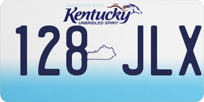 KY license plate 128JLX