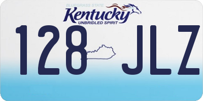 KY license plate 128JLZ