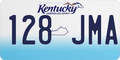 KY license plate 128JMA