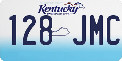 KY license plate 128JMC