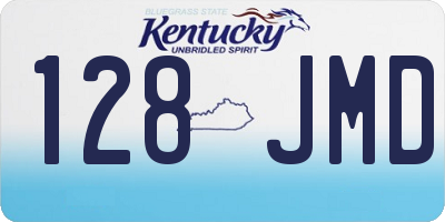 KY license plate 128JMD