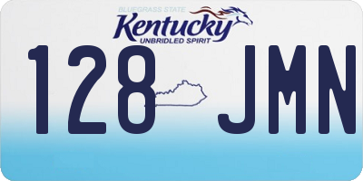 KY license plate 128JMN
