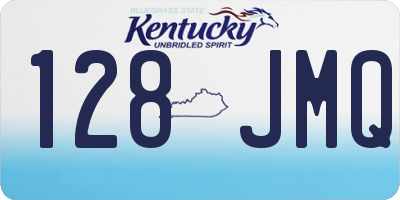 KY license plate 128JMQ