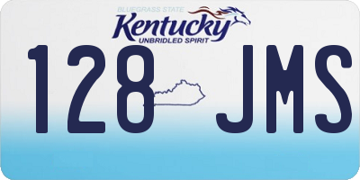 KY license plate 128JMS
