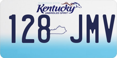 KY license plate 128JMV