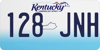 KY license plate 128JNH
