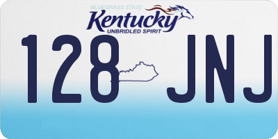 KY license plate 128JNJ