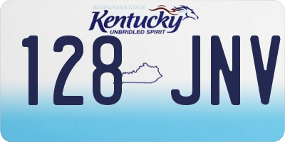 KY license plate 128JNV