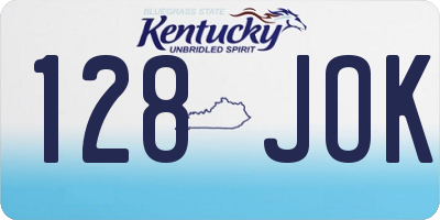 KY license plate 128JOK