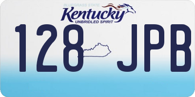 KY license plate 128JPB