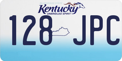 KY license plate 128JPC