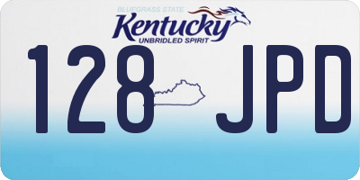 KY license plate 128JPD