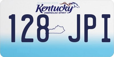 KY license plate 128JPI