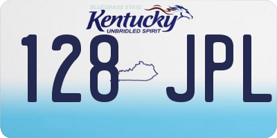 KY license plate 128JPL