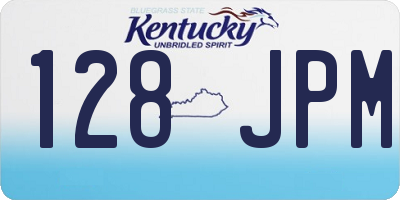 KY license plate 128JPM