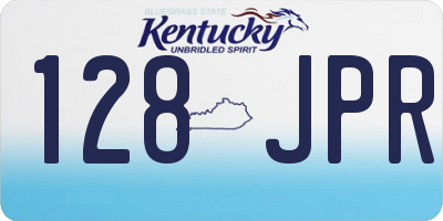 KY license plate 128JPR